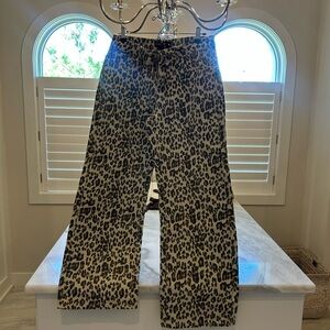 Fashion Nova Leopard Print Flare Jeans